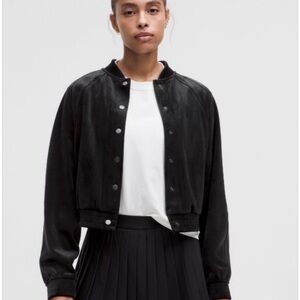 Lululemon Scuba Varsity Jacket ‘Velvet Black Size Small